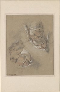 Boucher - Quattro teste di cherubini, III, 104b da François Boucher