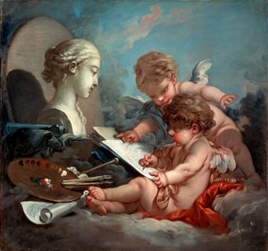 Cupidi, allegoria della pittura da François Boucher