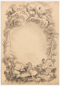 Progetto per uno stemma in onore di William Earl Cowper (ca. 1665-1723) da François Boucher