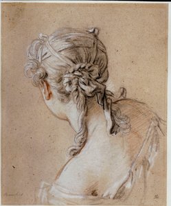 Testa di donna da dietro, c.1740 da François Boucher