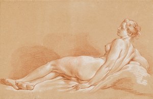Giovane donna sdraiata da François Boucher