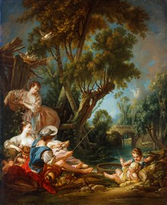 Le Pecheur, 18° secolo da François Boucher