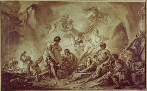 Le forge di Vulcano da François Boucher