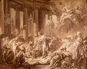 Psiche riceve gli onori divini (studio preparatorio), c.1740