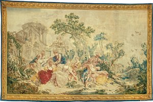 Il cacciatore di uccelli, da La nobile pastorale da François Boucher
