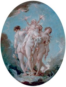 Le Tre Grazie, c1725-1770 da François Boucher