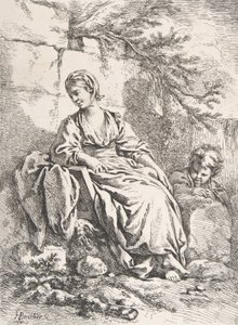 La giovane ragazza che riposa da François Boucher