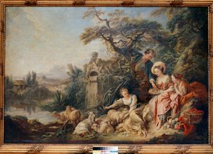 Il nido o i regali del pastore da François Boucher