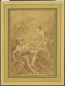 Venere comanda a Vulcano di fare le armi per Enea da François Boucher
