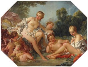 Venere nel suo bagno circondata da ninfe e cupidi