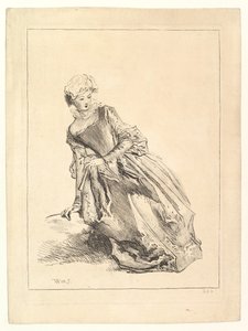 Donna inclinata a sinistra, 1722-28 da François Boucher
