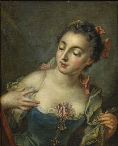 Giovane donna a sinistra da François Boucher