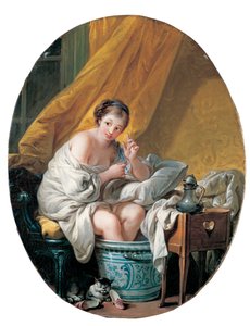 Giovane donna che fa un pediluvio, 1766 da François Boucher