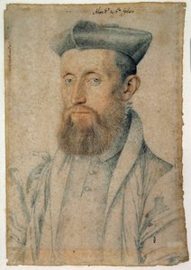 Ritratto di Mellin de Saint-Gelais (1495-1558), poeta francese. Disegno a sanguigna e pietra nera di François Clouet (1515-1572), circa 1500. Chantilly, Museo Condé da François Clouet