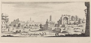Vista del Tempio del Sole a Roma (Veuë de temple de Soleil à Rome) da François Collignon after Israël Silvestre