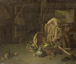 Natura morta in una stalla da François Cornelis Knoll