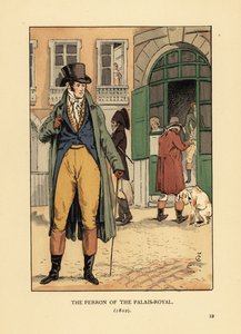 Gentiluomo alla moda davanti all