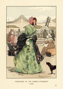 Passeggeri del battello a vapore Corbeil, Parigi da François Courboin