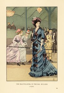 La pista di pattinaggio nel Bal Bullier nel 1876 da François Courboin
