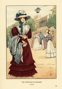 Donna fuori dal Théâtre du Gymnase, Parigi da François Courboin