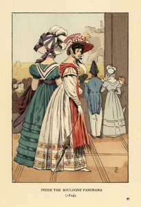Donne che osservano il grande panorama della città all