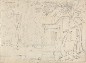 Casa con Portico a Ermenonville da François Edouard Bertin