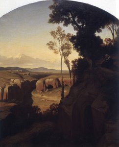 Veduta delle cave di Cervara vicino a Roma da François Edouard Bertin