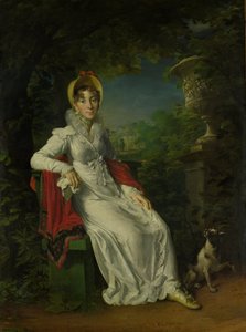 Carolina Ferdinanda Louisa di Sicilia (1798-1870). Moglie di Carlo Ferdinando, Duca di Berry, nel Parco di Bagatelle nel Bois de Boulogne (vicino a Parigi)