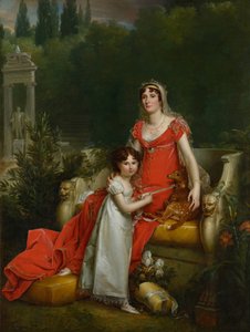 Elisa Bonaparte con sua figlia Napoleona Baciocchi da François Gérard