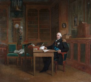 Il re Luigi XVIII nel suo studio alle Tuileries da François Gérard