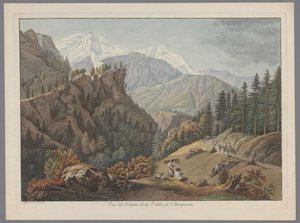 Veduta della valle di Chamonix da François Guillaume Lardy (possibly)