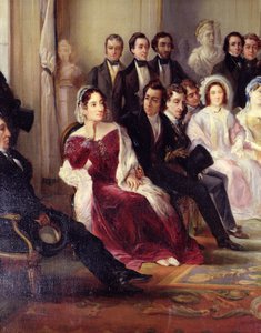 François Andrieux che legge la sua tragedia Junius Brutus nel Foyer della Comédie-Française, 26 maggio 1828, 1847 (dettaglio)