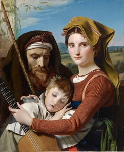 Famiglia di pastori romani nella Campagna