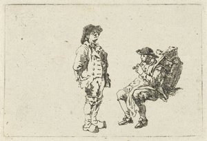 Contadino e uomo che fuma la pipa da François Joseph Pfeiffer (II)