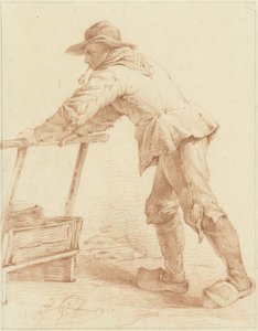 Ragazzo con zoccoli, spingendo una slitta (?) da François Joseph Pfeiffer (II)