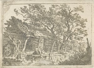 Paesaggio con un fienile da François Joseph Pfeiffer (II)