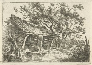 Paesaggio con un fienile da François Joseph Pfeiffer (II)