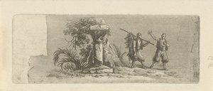 Paesaggio con due pescatori greci da François Joseph Pfeiffer (II)