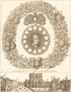 La prospettiva della chiesa di Notre Dame de Paris da François Le Febvre