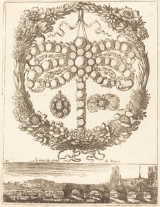 La vista del ponte di Rouen da François Le Febvre