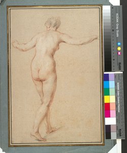 Nudo femminile in piedi visto da dietro da François Lemoyne