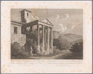 Veduta del Tempio di Ercole a Cori vicino a Velletri (Vedute di Roma) da François Morel