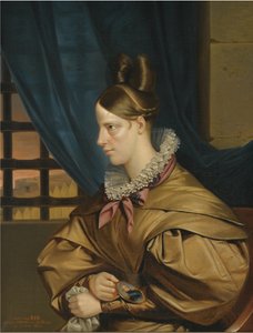 Duchessa di Berry imprigionata nel Castello di Blaye, fine anni 1830 da François Nicolas Riss