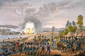 La ritirata francese dopo la battaglia di Lipsia, Germania, 19 ottobre 1813 da François Pigeot