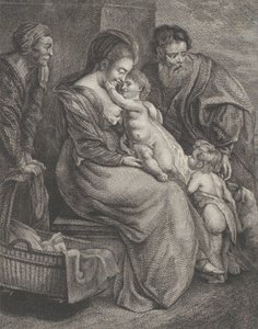 La Sacra Famiglia con Santa Elisabetta e San Giovanni Battista, ca. 1780 da François R. F. Brichet