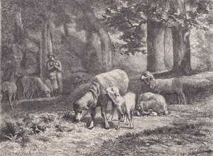 Le pecore, da Magasin Pittoresque, 1862
