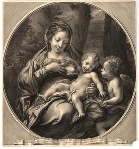 François Spierre - Madonna del Latte (Vergine e bambino con angelo), dopo Correggio, W,8.14