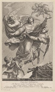 San Luigi IX portato in cielo da due angeli da François Tortebat