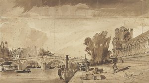 La Senna e il Pont Royal; a destra il padiglione de Flore e un