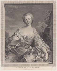 Ritratto di Louise Henriette de Bourbon Conti come Flora da François Voyez
